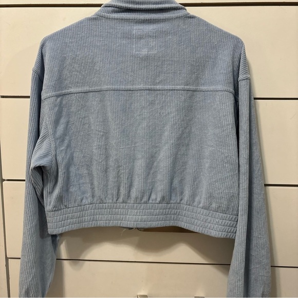 Aerie Groove On Velour Sweatshirt Blue - Picture 3 of 7